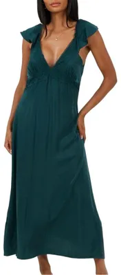 Productafbeelding van Brave Soul - Maxi-jurk voor dames, reguliere pasvorm, model GT14823 (maat 34 EU) (smaragdgroen)