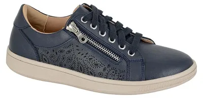 Produktbild von Boulevard - "Action" Sneaker für Damen, Leder DF4656 (43 EU) (Dunkles Marineblau)