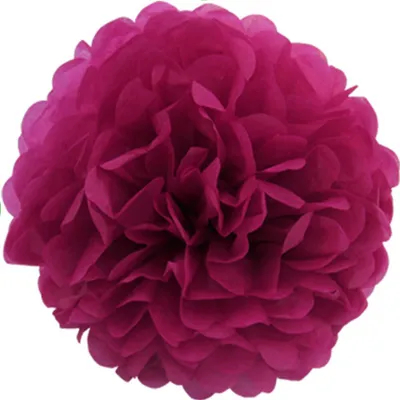 magenta purpur Papier Pompons
