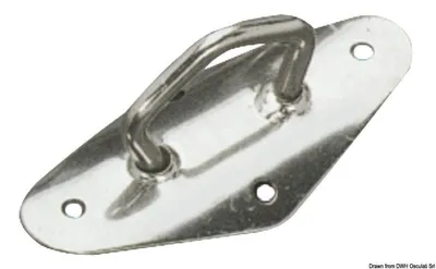 Immagine prodotto di Piastra del montante in acciaio VA 70 mm, 1 pezzo