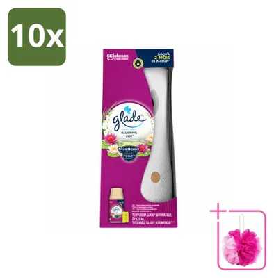 Image de 10 x Coffret de démarrage pour diffuseur automatique Glade Relaxing Zen - 269 ml - Lot économique - 10 pièces