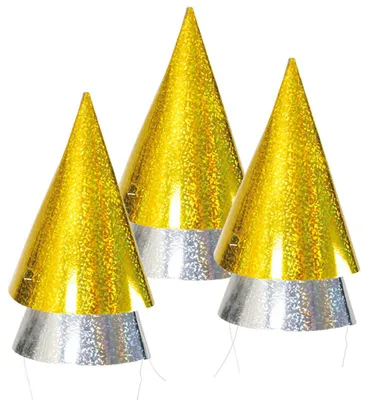 Produktbild von Silvesterhütchen 6 Stück Hut Silvester Accessoire Zwei Farben Gold und Silber