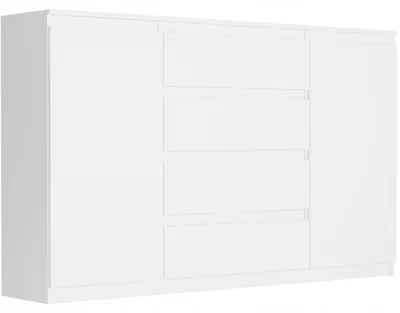 Obrázek produktu pro Komoda 160 cm zásuvky dveře skříňka FRAMIRE R-160-S4 bílá