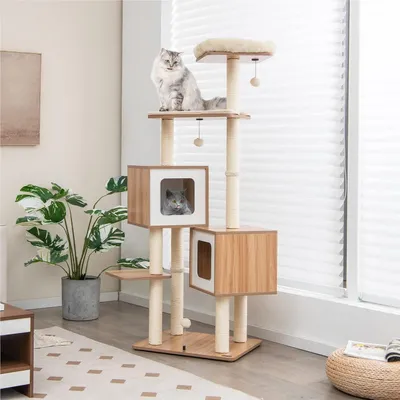 Image de Krabpaal - Arbre à chat - Meuble pour chat - Maison pour chat - Tour pour chat - Arbre à chat multi-niveaux - Sisal naturel