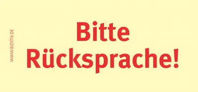 Produktbild von BIZSTIX Haftnotizen "Bitte Rücksprache" - 75 x 35 mm, 5x 100 Blatt