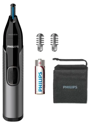 Zdjęcie produktu dla Philips Trymer do nosa Seria 3000 Trymer do włosów w nosie Trymer do włosów w uszach Trymer do brwi Precyzyjny trymer do nosa Uroda