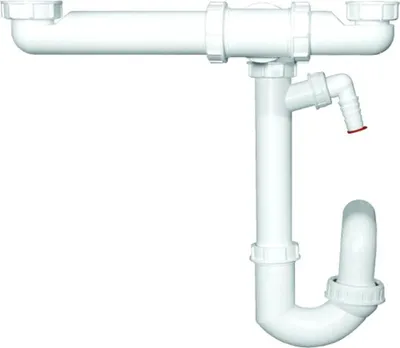 Obrázok produktu pre Hutterer & Lechner HL126.2/50 Úsporný sifón DN50x6/4 palce s guľovým ventilom. Pripojenie WG a odtokové pripojenie DN4, 1 ks.