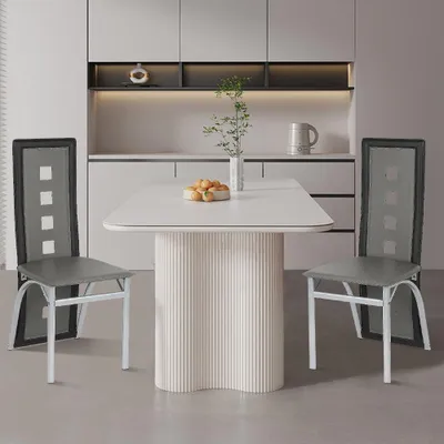 Produktbild von Esszimmerstühle - Stühle - Esszimmerstühle - Küchenstühle - Schwarz, Grau - Ergonomisches Design