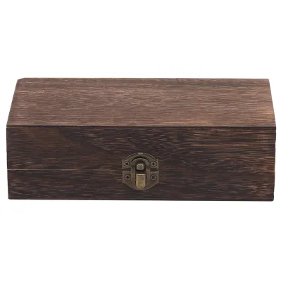 Produktbild von Schmuckschachtel Dekorative Retro Holz Festkörpermarket Hülle für Tisch-Dunkle Farbe