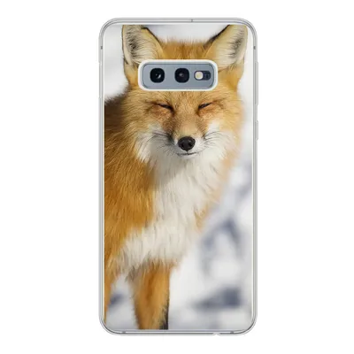 Produktbild von MuchoWow® Handyhülle Schutzhülle Hülle für Samsung Galaxy S10e Fuchs - Schnee - Rot Silikon Softcase Handy Hülle - Handy