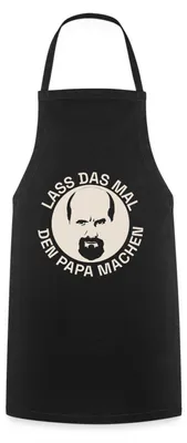 Produktbild von Spreadshirt Stromberg Lass Das Mal Den Papa Machen Kochschürze, One size, Schwarz