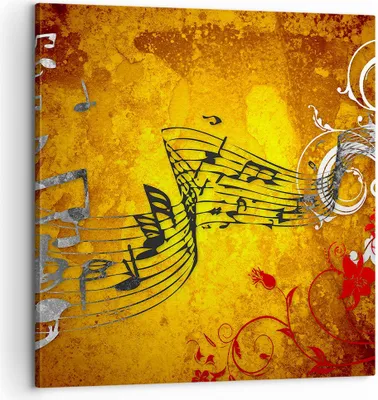 Produktbild von Bild auf Leinwand - Leinwandbild - Musik Konzert Spaß Blume - 60x60cm - Wand Bild - Wanddeko - Leinwanddruck - Bilder - Kunstdruck - Wanddekoration - Leinwand bilder - Wandkunst - AC60x60-1964