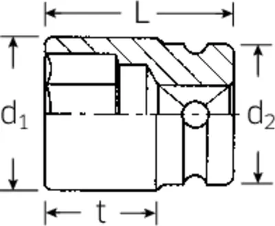 Produktbild von STAHLWILLE 23010032, Steckschlüsselbuchse, Schwarz, 2 Kopf/Köpfe, 1/2", Metrisch, 32 mm