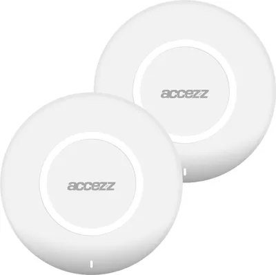 Produktbild von Accezz 2 Pack Qi Soft Touch Wireless Charger - Kabelloses Ladegerät - 10 Watt - Weiß