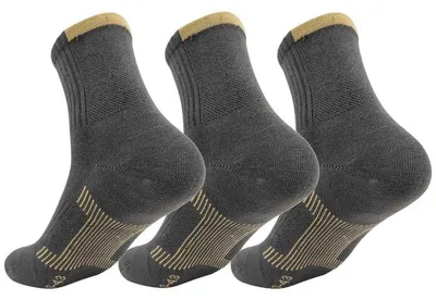 Produktbild von 3 Paar Herren Sport Sneaker Socken Quarter Socks Kurzsocken Halbsocken Grau/43-46