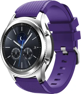 Produktbild von Uhren Armband für Samsung Galaxy Watch 3 45mm 46mm / für Huawei Watch GT GT2 Watch 2 Classic Pro / 22mm Stegbreite weiches Silikon LILA
