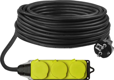 Produktbild von 35m Verlängerungskabel Außen IP44 Verlangerung 3x1,5 Gummikabel Stromkabel Stecker Schuko 3-fach Steckdosenleiste