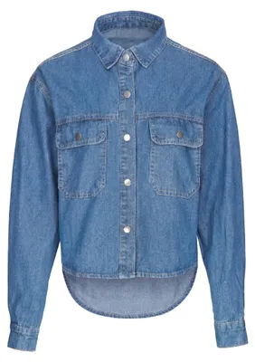 Produktbild von Damen Klassisches Hemd blau Größe M