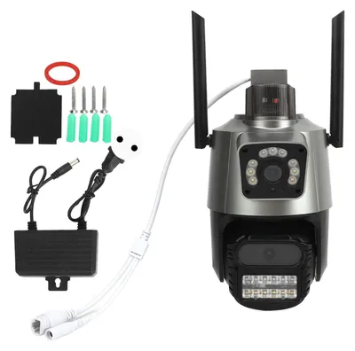 Immagine prodotto di Telecamera di sicurezza 4MP - Rotazione a 360 gradi - Resistente all'acqua (IP66) - Visione notturna