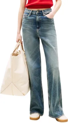 Productafbeelding van Tommy Jeans dames jeans, model Claire, high waist, blauw (donkere denim), maat 31W/30L