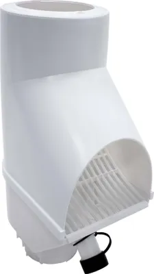 Produktbild von Jardinion Regenwasserfilter, Fallrohr Laubabscheider Weiß 30,5 x 12 x 17,5cm Regenwassersammler für Fallrohr DN75, DN85, DN100