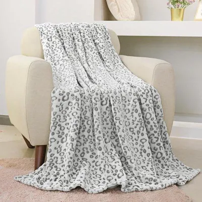 Productafbeelding van Famanu fleece deken, lichtgewicht - grijs, 150 x 200 cm