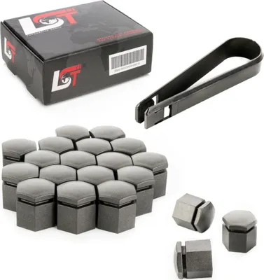 Produktbild von 20x Radschrauben Abdeckkappen Radschraubenkappen 17 mm grau für BMW MINI