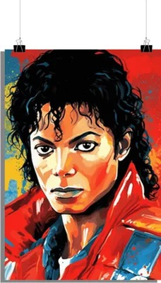 Produktbild von Michael Jackson Poster - Thriller Poster - Legendär Poster - Musik Poster - 51x71cm - Perfekt zum Einrahmen