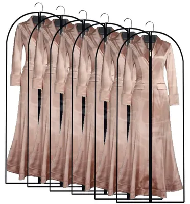Kleidersäcke 153 cm, 6 Stück, transparent, mit Reißverschluss