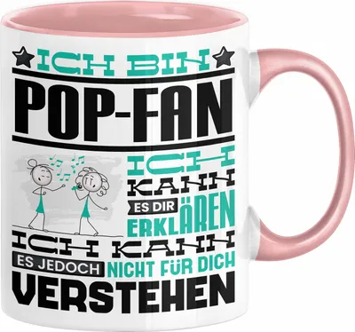 Produktbild von Pop-Fan Geschenk Tasse Lustige Geschenkdiee für einen Pop-Fan Geburtstag Ich Bin Pop-Fan Ich Kann Es Dir Erklären Aber Nicht Für Dich Verstehen (Rosa)