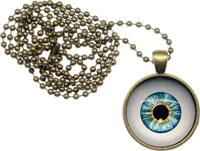 Produktbild von Augenkette Kette Auge Halskette Miniblings Halloween Grusel Horror 80cm Augapfel