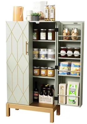 Produktbild von Mehrzweckschrank Grün mit goldenen Akzenten 114.4x59x30 cm