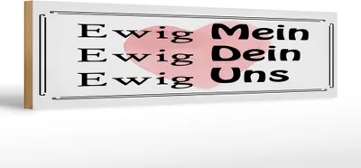 Produktbild von Holzschild  Ewig Mein Ewig Dein, 46x10 cm, Holzschilder Spruch