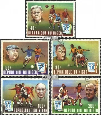 Produktbild von Briefmarken Niger 1977 Mi 593-597 (kompl.Ausg.) gestempelt Fußball-WM 78, Argentinien