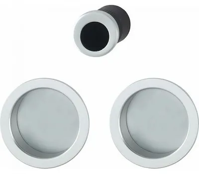 Image de Set pour porte coulissante F94 chromé satiné aveugle - HOPPE - 3947849