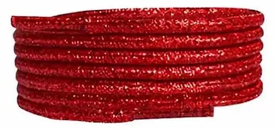 schnuersenkel glitzer rot rund