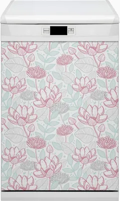 Produktbild von Magnet Folie für Geschirrspüler Magnete  Geschirrspüle Magnet für Spülmaschine 45x80 cm Nachbildung - Umrissen Sie Blumen