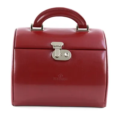 Produktbild von WINDROSE Schmuckschatulle Merino Jewelry Box Round Red rot