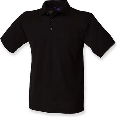 Produktbild von Henbury H400 | Herren  65/35 Classic Piqué Polo Shirt - Farbe: Black - Größe: L