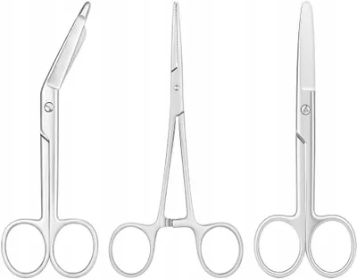 Obrázek produktu pro Nerezové nůžky a pinzeta, sada 3 ks, 14 cm