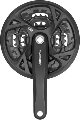 Produktbild von Shimano Acera FC-M371 Kurbeln 175mm 4 Kanten 44-32-22 schwarz mit Abdeckung (9s) EFCM371E422CL