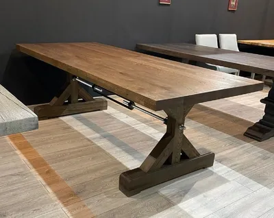 Rustikaler Landhausstil Massivholz Esstisch Küchentisch Braun Rustic Country Style Solid Wood Dining Table Kitchen Table Brown