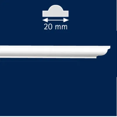 Obrázek produktu pro Dekorační stropní lišta NI-20 20x10 mm, 2 m