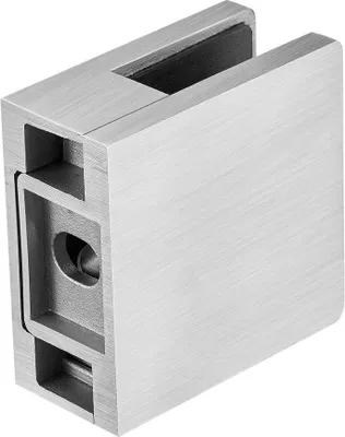 Produktbild von Glasklemme 4-teilige quadratische Geländerhalterung für 0,31"-0,47" Glas, silberfarben