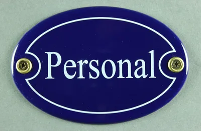 Produktbild von Emaille Türschild Personal blau oval Schild Emailleschild Metallschild Blechschild