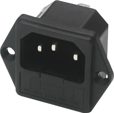 Produktbild von Kaltgeräte Stecker Kupplung Einbaustecker Gerätestecker Netzstecker Eurostecker D
