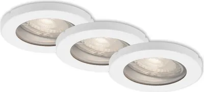 Immagine prodotto di Lampade da incasso a LED, set da 3 GU10 IP65 5 W bianco metallo-plastica Briloner