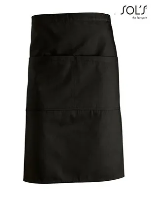 Immagine prodotto di SOLs 88020 | Grembiule medio Greenwich - 90 x 65 cm - Colore: Nero profondo - Dimensioni: 90 x 65 cm