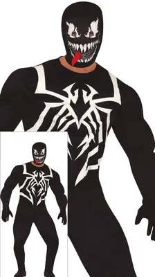 Immagine prodotto di Supereroe Avventura Figura Maschera Bianca Nera Costume Halloween Adulti, Taglia: 48 - 50 (M) Colore: Nero, Immagine generata dall'IA
