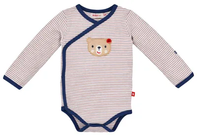 Produktbild von BONDI Baby Langarm Wickelbody "Bär" 93763 | Beige Größe: 56
